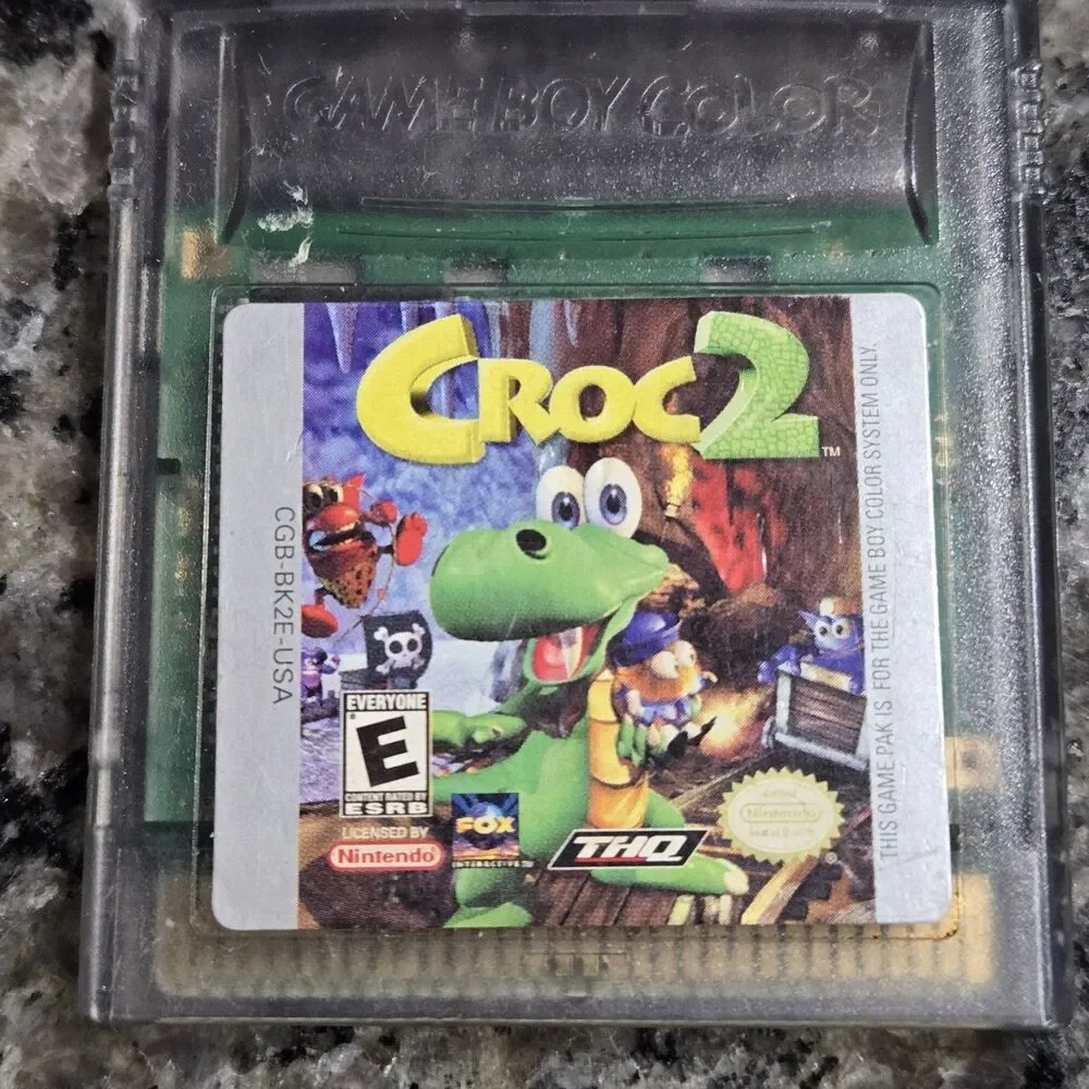 Croc 2 (Nintendo Gameboy Color 2000) Authentic Rare Tested Working Game Only